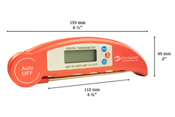 Einstichthermometer detektierbar rot